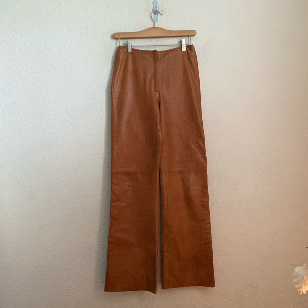 Bagatelle Tan Wide Leg Leather‎ Pants Size 6